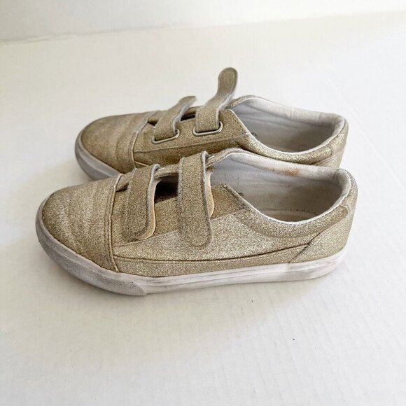 CYNTHIA ROWLEY Hoop And Loop  gold glittery sneakers Sz 12 - Picture 10 of 10